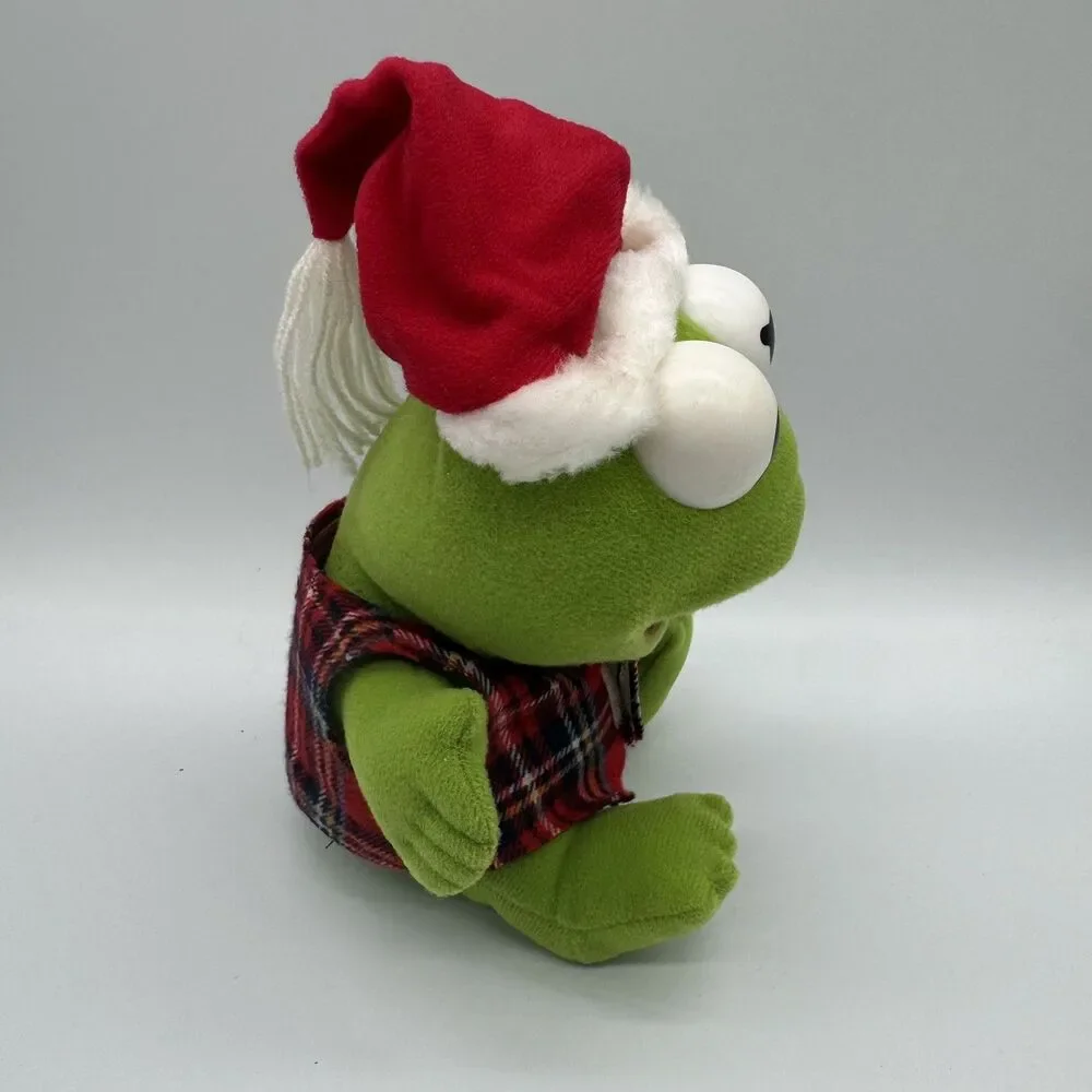 Vintage 1997 Henson Associates Christmas Baby Kermit Stuffed Plush